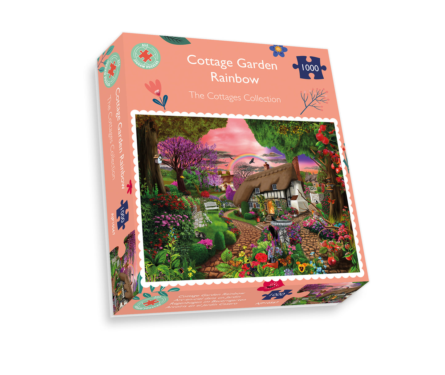 Cottage Garden Rainbow 1000 or 500 Pieces Jigsaw Puzzles