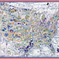 USA Map - Tim Bulmer 1000 Piece Jigsaw Puzzle