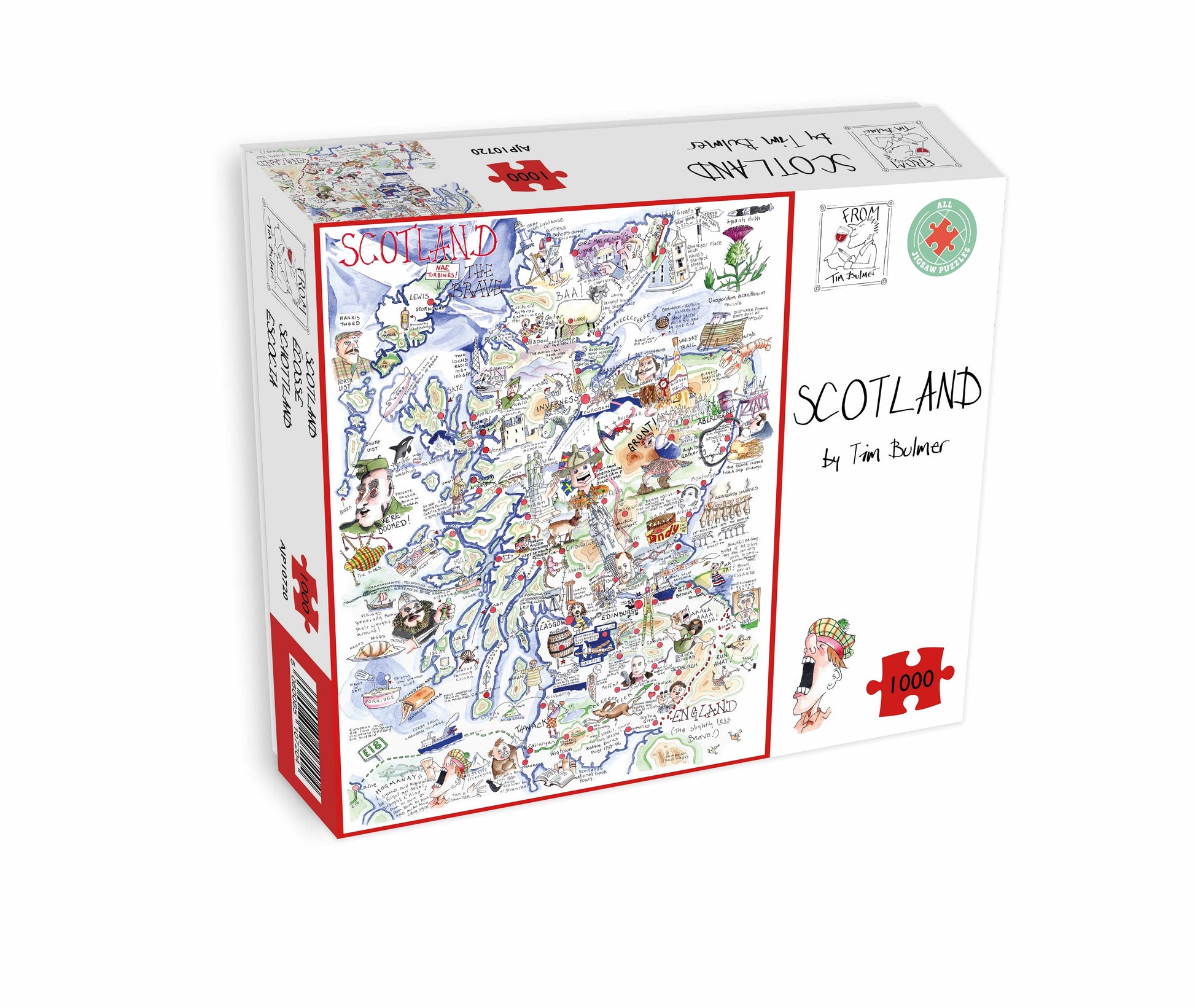 Map of Scotland - Tim Bulmer 1000 Piece Jigsaw Puzzle box
