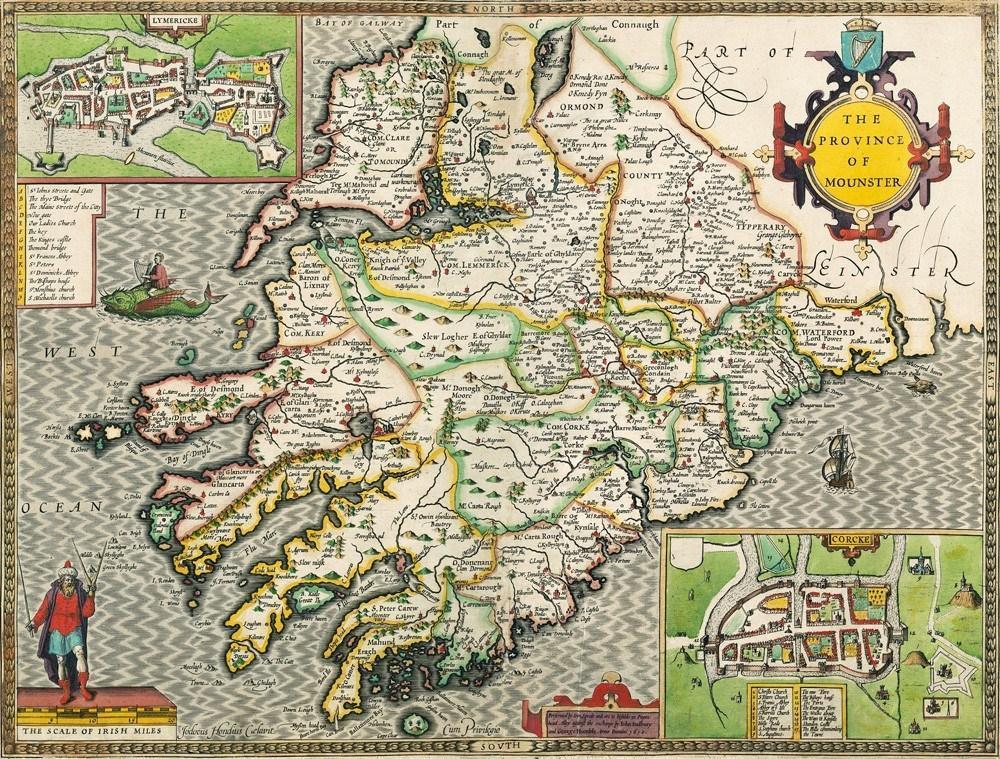 Munster Historical Map 1000 Piece Jigsaw Puzzle (1610) - All Jigsaw Puzzles UK
 - 1