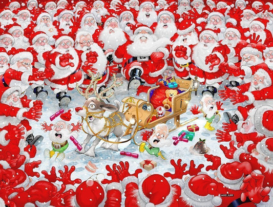 Jigsaw Puzzle - The Christmas Scramble By Mike Jupp 1000 Or 500 Piece Jigsaw Puzzle