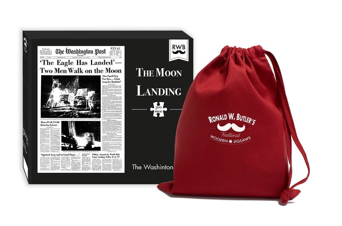 The Washington Post Newspaper - The Moon Landing 300 Piece Wooden Jigsaw Puzzle